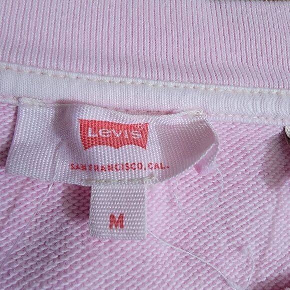 Levi's Sweatshirt Relaxed Fit Pink Red Women's Size Medium M Brushed Fleece New - Picture 12 of 15